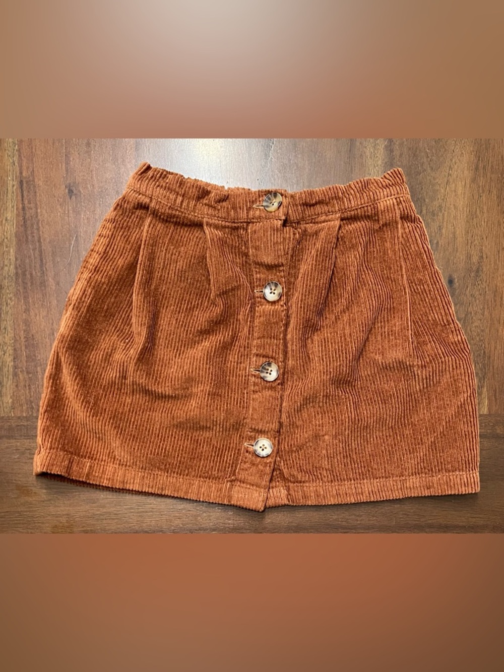 Gap Kids Sable Brown Button-Front Corduroy Mini Skirt! Size Medium.